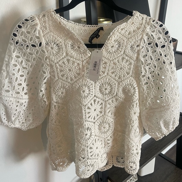 NWT Central Park West Bianca Poof Sleeve Top- Bride/Bridal - Picture 2 of 4